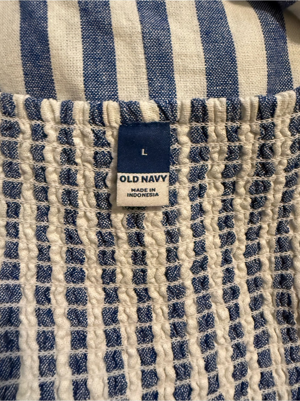 Old Navy Blue and White Striped Midi Dress - Picture 11 of 11